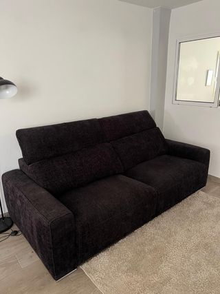 Sofá Cama Negro Tela