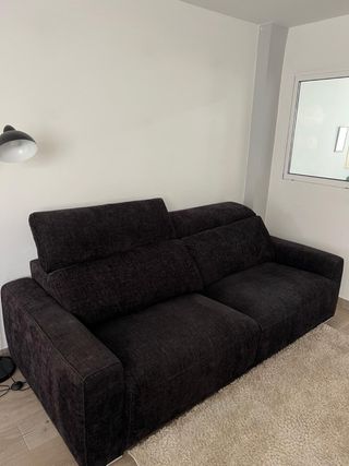 Sofá Cama Negro Tela