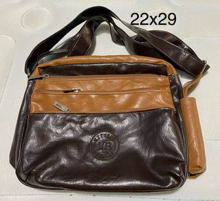 Bolso bandolera piel marrón