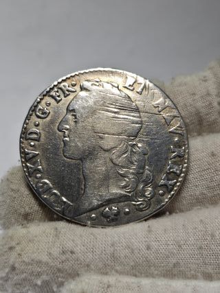 Moneda de plata 1 Ecu 1767 L de Francia Bayonne