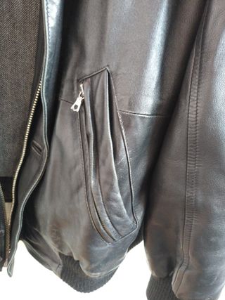 giacca pelle + dolcevita beige