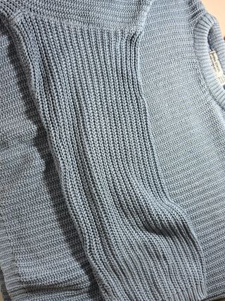 Jersey Bershka punto grueso azul claro Talla M