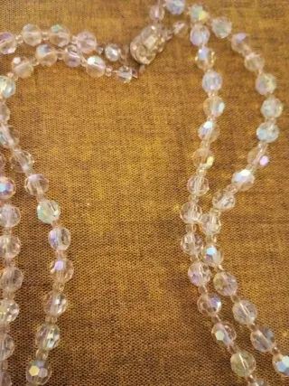 Collar doble cristal de roca antiguo