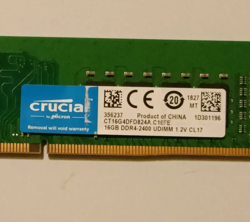 DDR4 2400MHz 16GB UDIMM Crucial Memoria RAM afbeelding 2