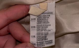 Cappotto beige doppiopetto donna in Lana