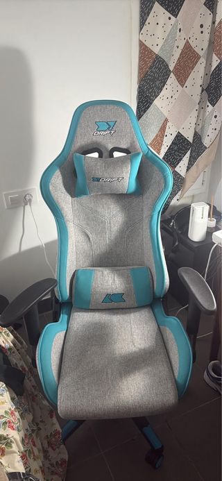 Sedia da gaming Drift grigia e turchese