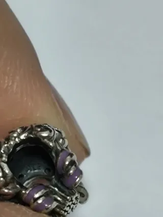 OFERTA_Pandora Charm Ramos Flores Plata Lila