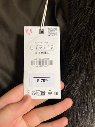 Abrigo pelo Zara marrón