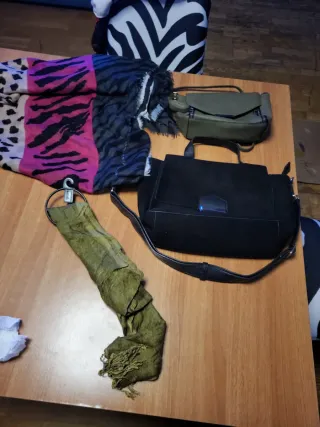 Lote 2 borse e 2 sciarpe