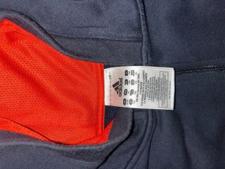 Felpa Adidas Uomo Blu Scuro Arancione Taglia S