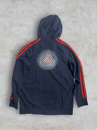 Felpa Adidas Uomo Blu Scuro Arancione Taglia S