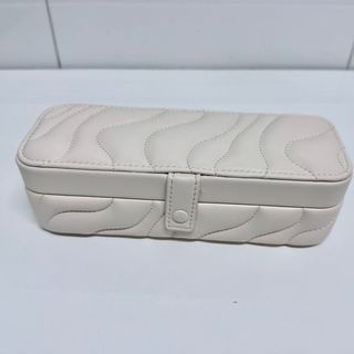 Joyero portátil beige con espejo