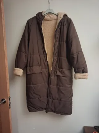 Chaqueta larga reversible