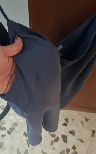 Top H&M spalline sottili blu taglia L