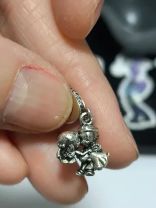 Oferta_Charm Pandora Pareja Beso Plata