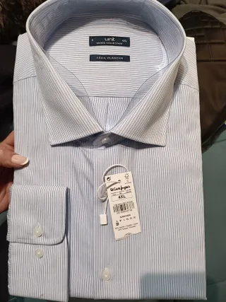 Camisa Unit Hombre Azul Rayas 4XL