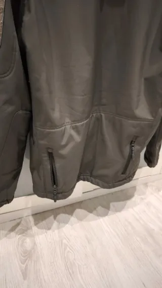 Chaqueta Softshell Airsoft Gris/Verde Talla L