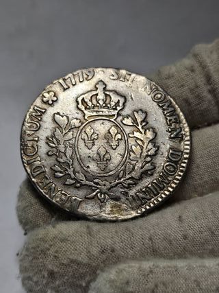 Moneda de plata 1 Ecu 1779 L de Francia Bayonne