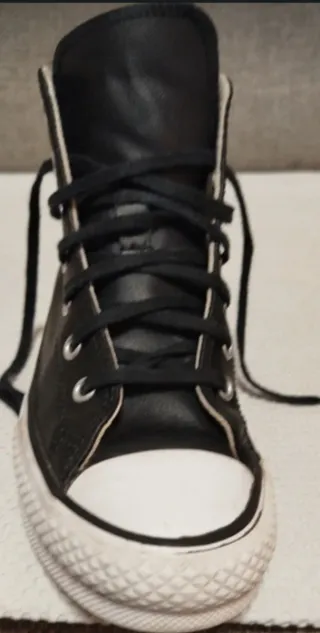 Zapatillas Converse Piel Niña Negras