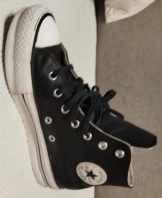 Zapatillas Converse Piel Niña Negras