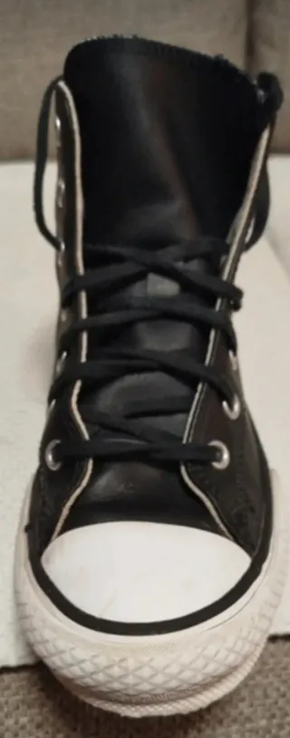 Zapatillas Converse Piel Niña Negras