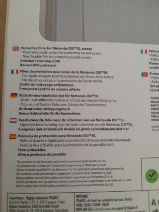 NUEVO.Protectores Pantalla Nintendo DSi XL Bigben