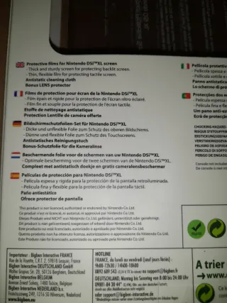 NUEVO.Protectores Pantalla Nintendo DSi XL Bigben