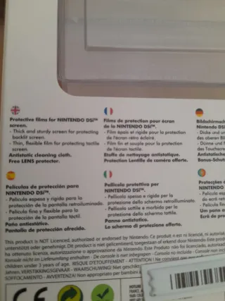 NUEVO.Protectores Pantalla Nintendo DSi XL Bigben