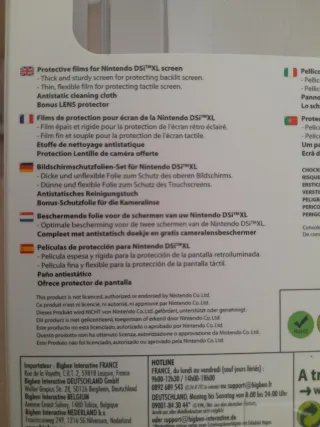 NUEVO.Protectores Pantalla Nintendo DSi XL Bigben