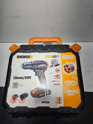 Taladro Percutor Worx 20V con Cargador