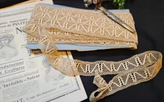 Encaje antiguo para manualidades