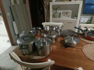 Set de Ollas de Acero Inoxidable Inducción todas