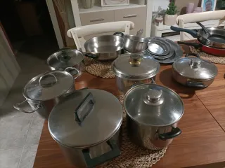 Set de Ollas de Acero Inoxidable Inducción todas