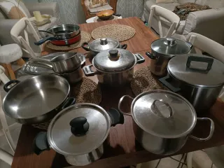 Set de Ollas de Acero Inoxidable Inducción todas