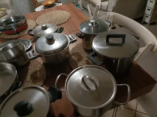 Set de Ollas de Acero Inoxidable Inducción todas