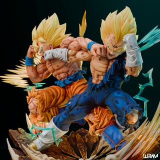 Figura Resina Goku vs Majin Vegeta Dragon Ball