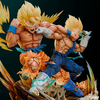 Figura Resina Goku vs Majin Vegeta Dragon Ball