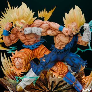 Figura Resina Goku vs Majin Vegeta Dragon Ball