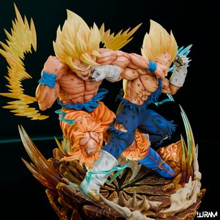 Figura Resina Goku vs Majin Vegeta Dragon Ball