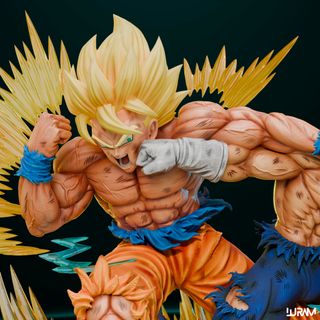 Figura Resina Goku vs Majin Vegeta Dragon Ball