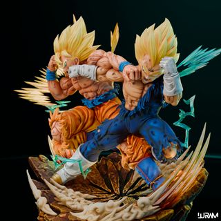 Figura Resina Goku vs Majin Vegeta Dragon Ball