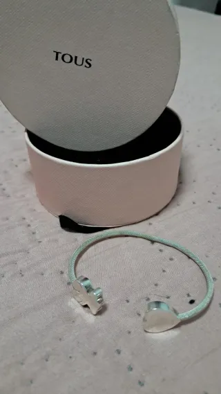 Pulsera Tous Corazón y Oso Plata