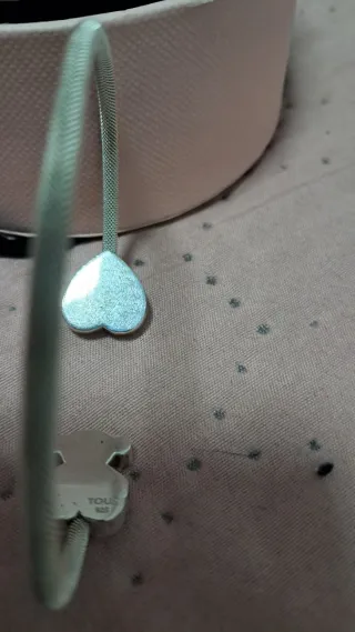 Pulsera Tous Corazón y Oso Plata