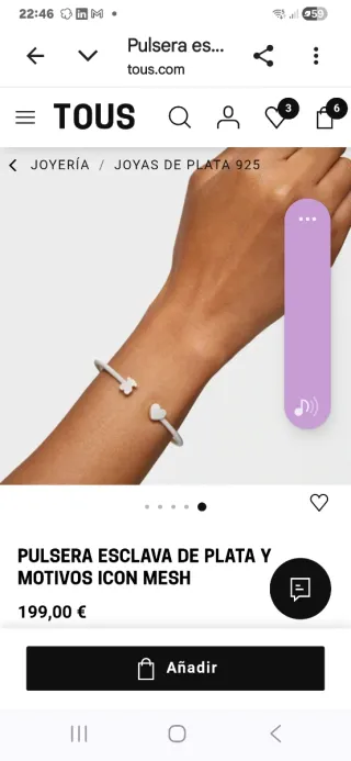 Pulsera Tous Corazón y Oso Plata