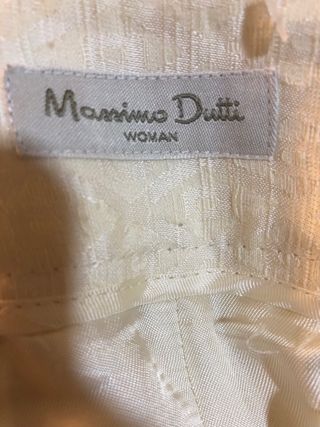 Falda Massimo Dutti Beige y Blanca