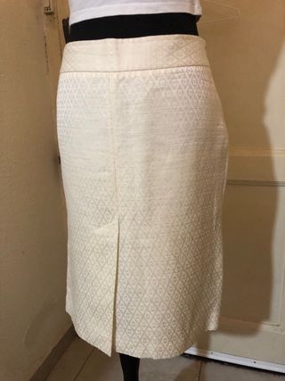 Falda Massimo Dutti Beige y Blanca