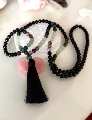 Collar Japa y Pulsera de Piedras Naturales