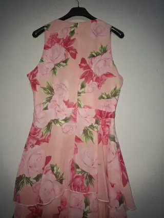 Abito lungo donna floreale rosa