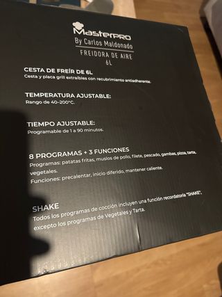 Freidora de Aire MasterPRO 6L Carlos Maldonado