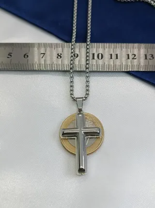 Colgante Cruz con cadena de acero inoxidable